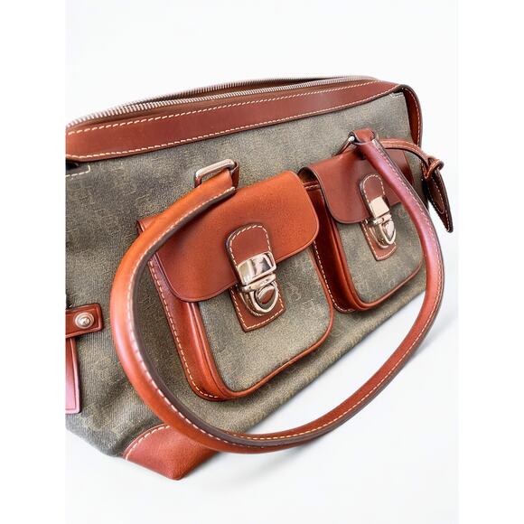 Dooney & Bourke HP65C Double Pocket Tote Hunter NWT Serial K6253580 - Picture 4 of 14